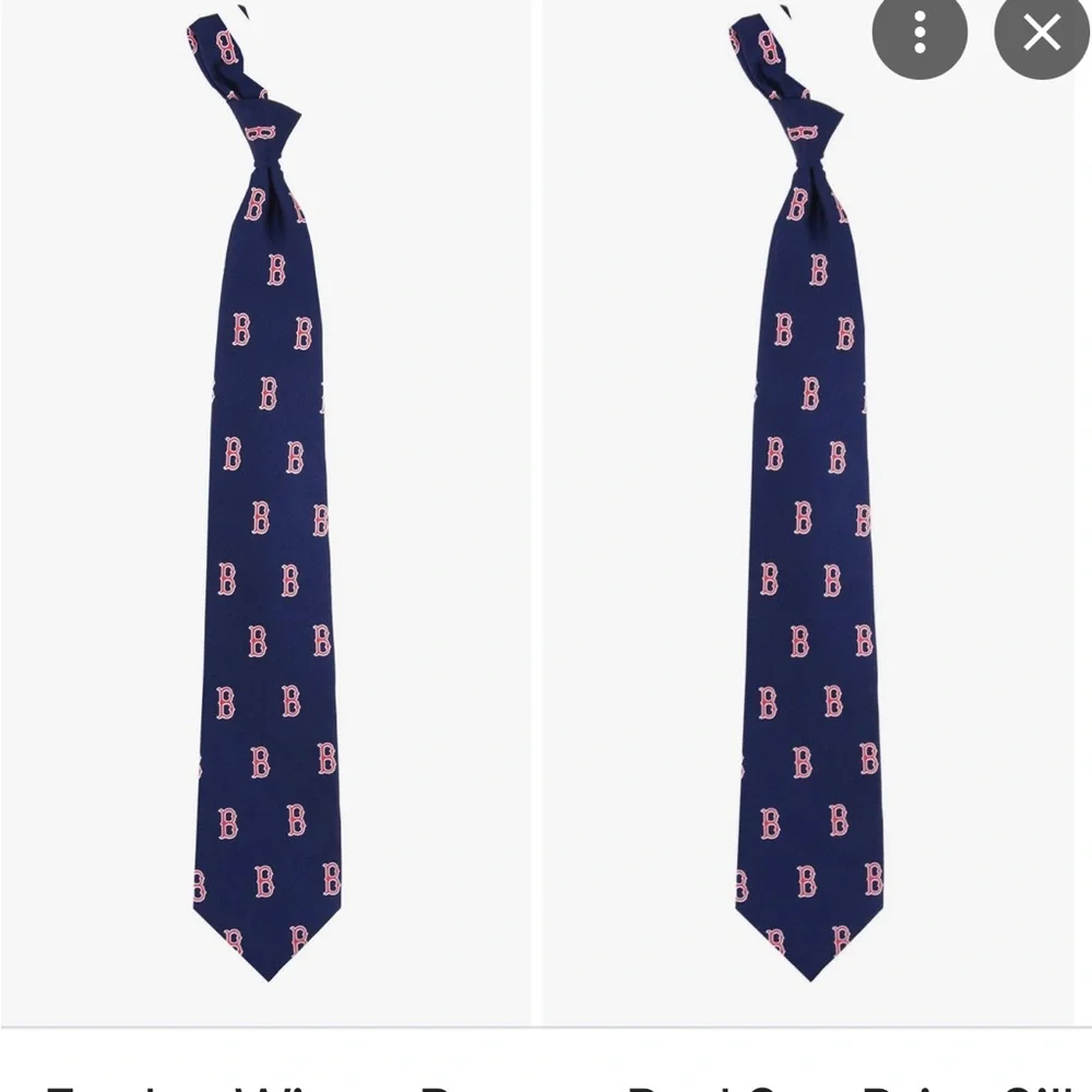 NWT Eagles Wind Boston Red Sox Print Silk Tie